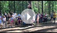 Maciej Borucz  warsztaty slackline w Drzewicy